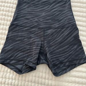 Black Zebra Print Women's Shorts